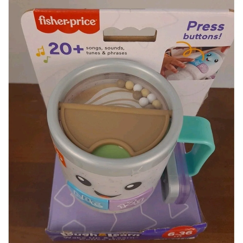 Fisher Price Laugh & Learn Wake Up & Learn Coffee Mug Interactive Sounds Works